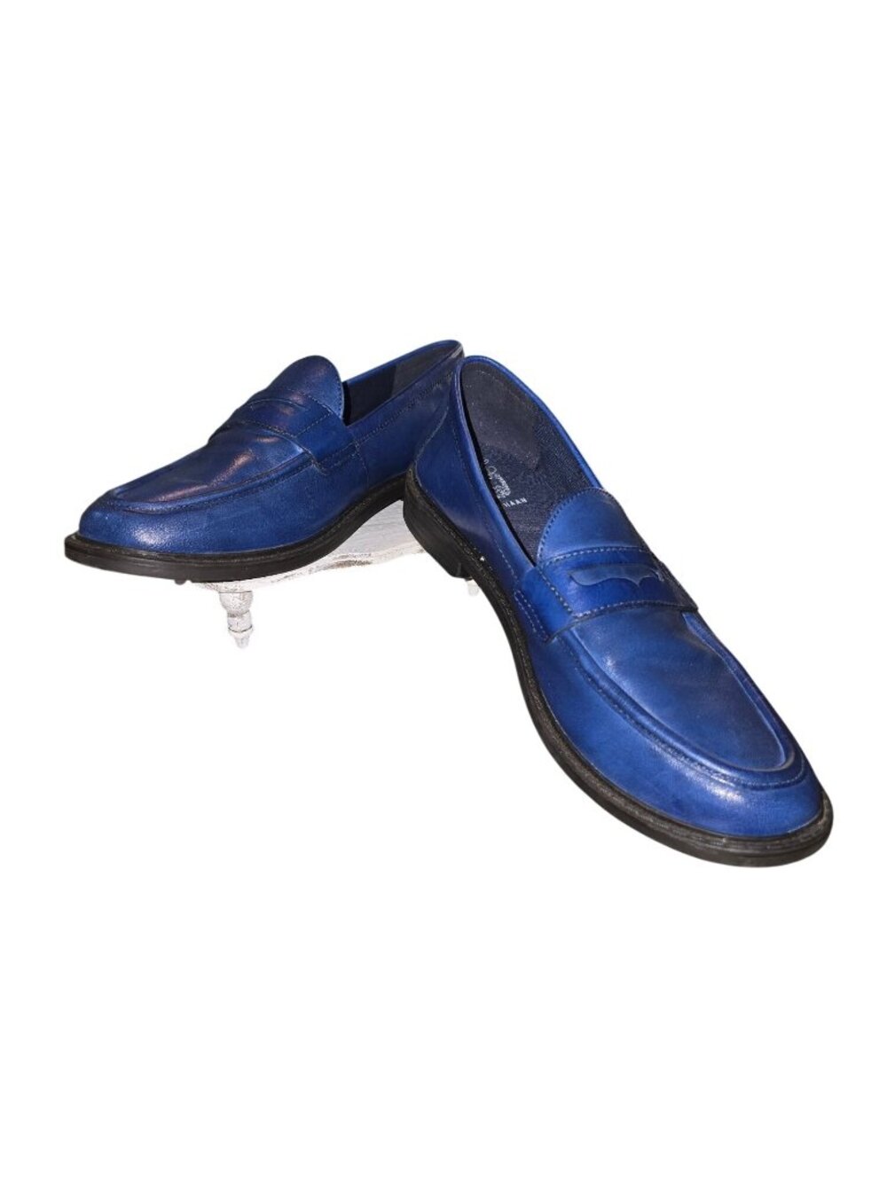 Cole Haan Pinch Maine Classics "Campus" Blue Leather Penny Loafer, 9 AA